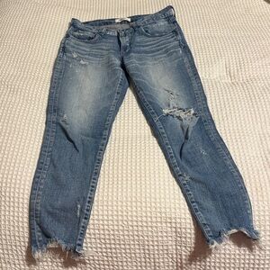 Moussy vintage slim Light Blue Distressed  Jeans